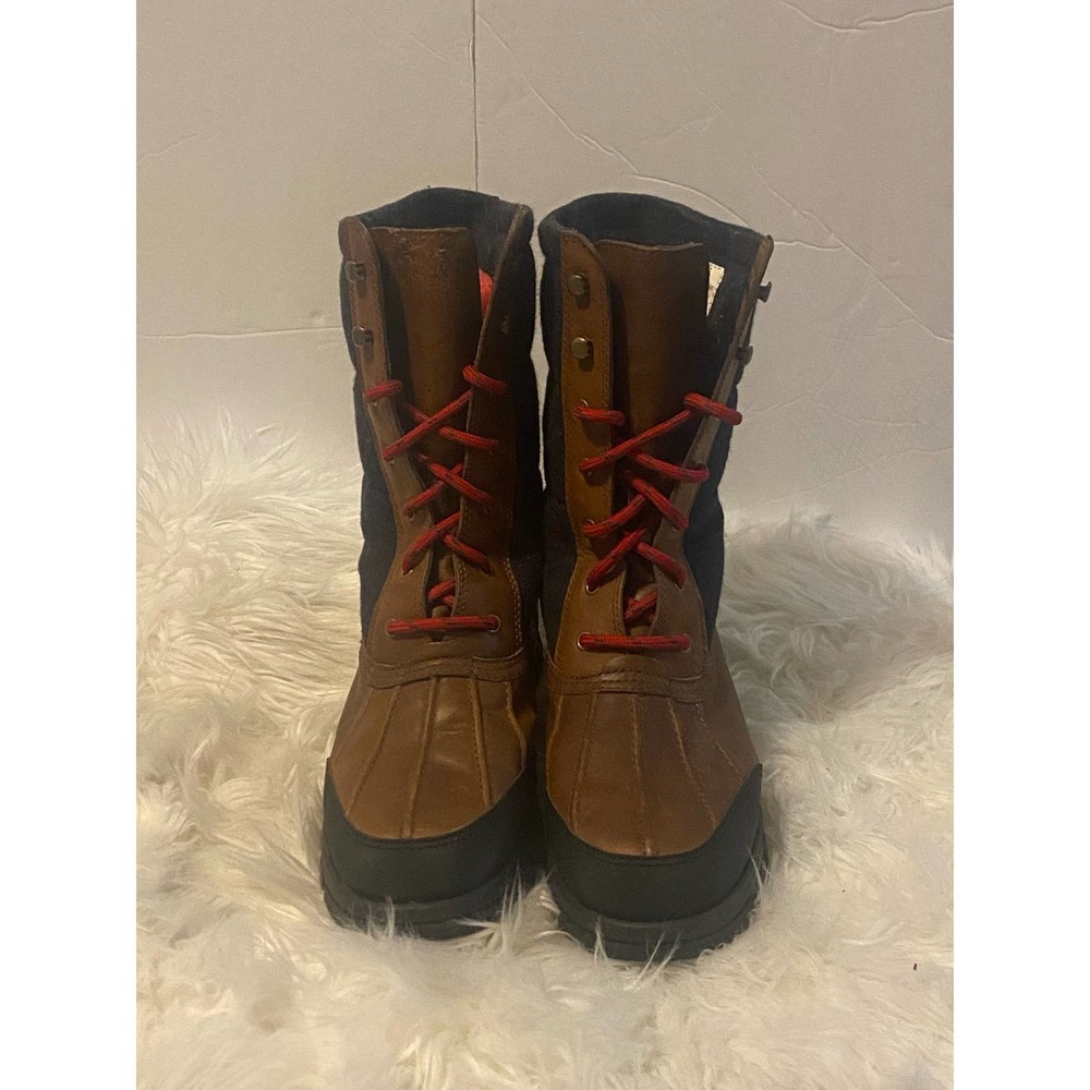 COPY - Lauren Ralph Lauren Quinlyn Leather Lace Up Quilted Boots EUC Size 10B